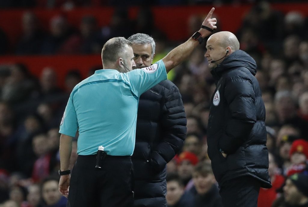 Jose Mourinho sent to the stands after losing his temper during Man United v West Ham (Video)
