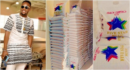 Kcee’s Five Star Music Distributes Branded Bags of Rice to Lagos Fans