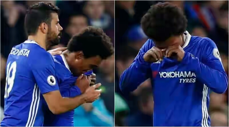 REVEALED: The reason Willian burst into tears after scoring for Chelsea
