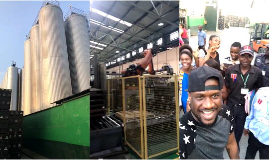 PSquare Commissions A Beverage Factory In Cameroon[PICS]