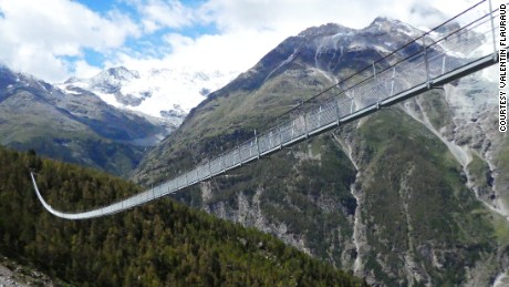 World’s longest pedestrian suspension bridge opens in Switzerland