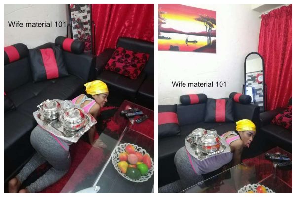 See how this Nigerian lady serves food to her husband