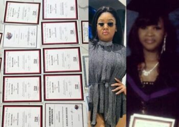 Lady Du shows off her certificates in beauty and business